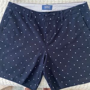 Navy Pok-a-Dot Shorts